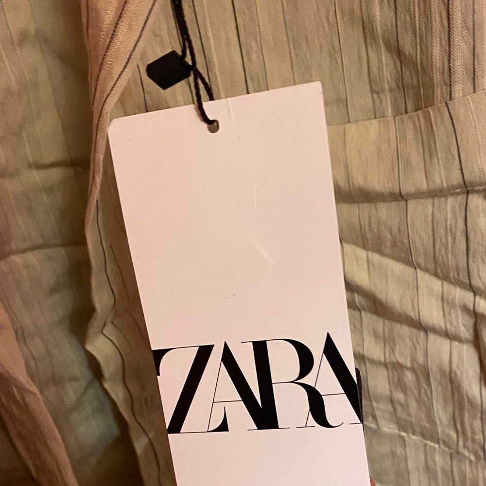 Zara Men's Beige Lightweight Shirt Jacket - Picture 3 of 12